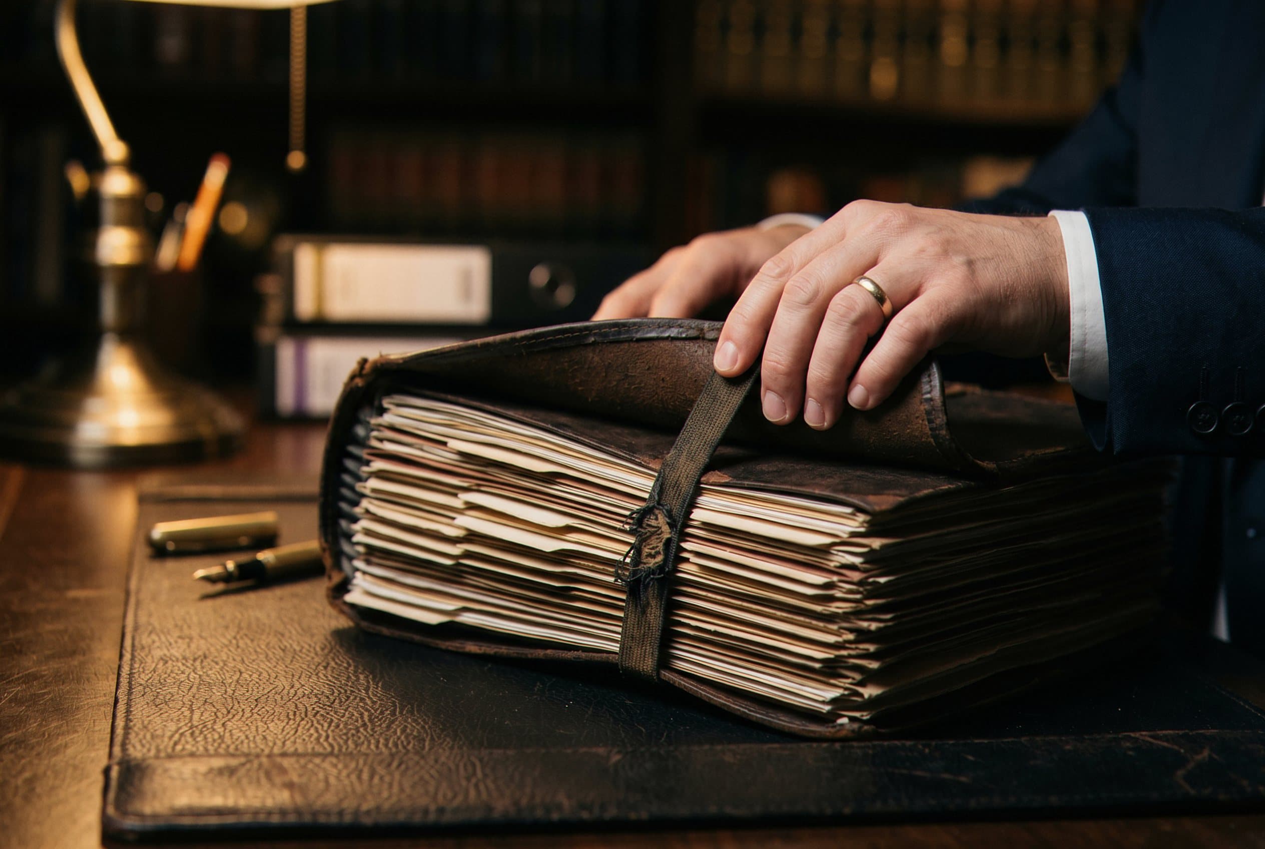 Thick case file prepared for repeat offense